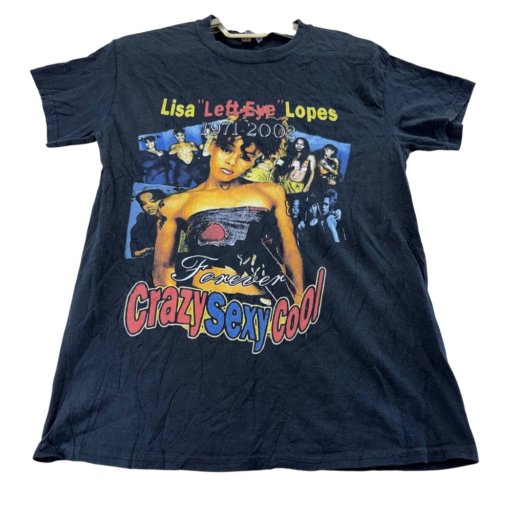 Gildan T-Shirt Unisex Small Black Lisa Left Eye Lopes Forever CrazySexyCool Vtg